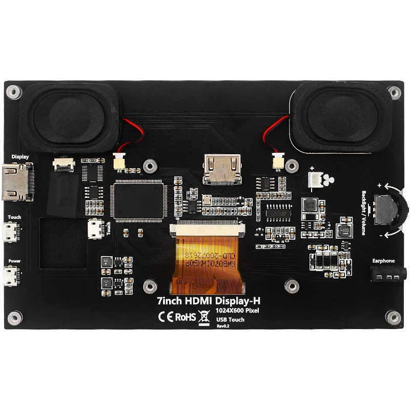7 Inch Portable Display IPS LCD Capacitive Touch Screen 1024x600 Monitor Optional Speakers for Raspberry Pi 5 4B 3B+ Laptop PC 7 Inch Portable Display IPS LCD Capacitive Touch Screen 1024x600 Monitor Optional Speakers for Raspberry Pi 5 4B 3B+ Laptop PC
