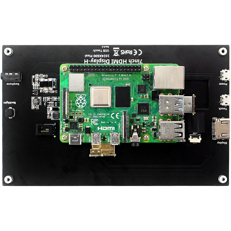 7 Inch Portable Display IPS LCD Capacitive Touch Screen 1024x600 Monitor Optional Speakers for Raspberry Pi 5 4B 3B+ Laptop PC 7 Inch Portable Display IPS LCD Capacitive Touch Screen 1024x600 Monitor Optional Speakers for Raspberry Pi 5 4B 3B+ Laptop PC