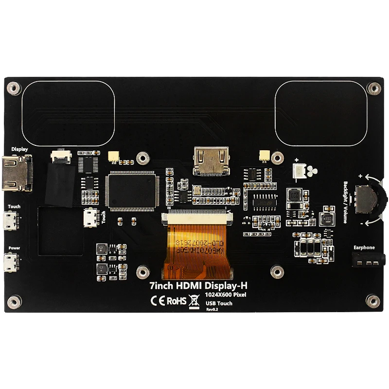 7 Inch Portable Display IPS LCD Capacitive Touch Screen 1024x600 Monitor Optional Speakers for Raspberry Pi 5 4B 3B+ Laptop PC 7 Inch Portable Display IPS LCD Capacitive Touch Screen 1024x600 Monitor Optional Speakers for Raspberry Pi 5 4B 3B+ Laptop PC