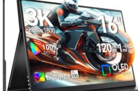 16inch OLED Portable Monitor 2880*1800 120Hz Gaming Display 500Nits 100% DCI-P3 External Screen with mini HDMI for laptop