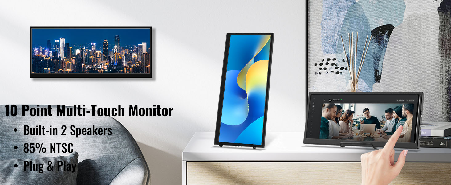 12.3/14.5 inch TouchScreen Monitor HDMI & Type C 1920x720/2.5K IPS Display LCD Bar Computer Temp Display Widescreen 12.3/14.5 inch TouchScreen Monitor HDMI & Type C 1920x720/2.5K IPS Display LCD Bar Computer Temp Display Widescreen