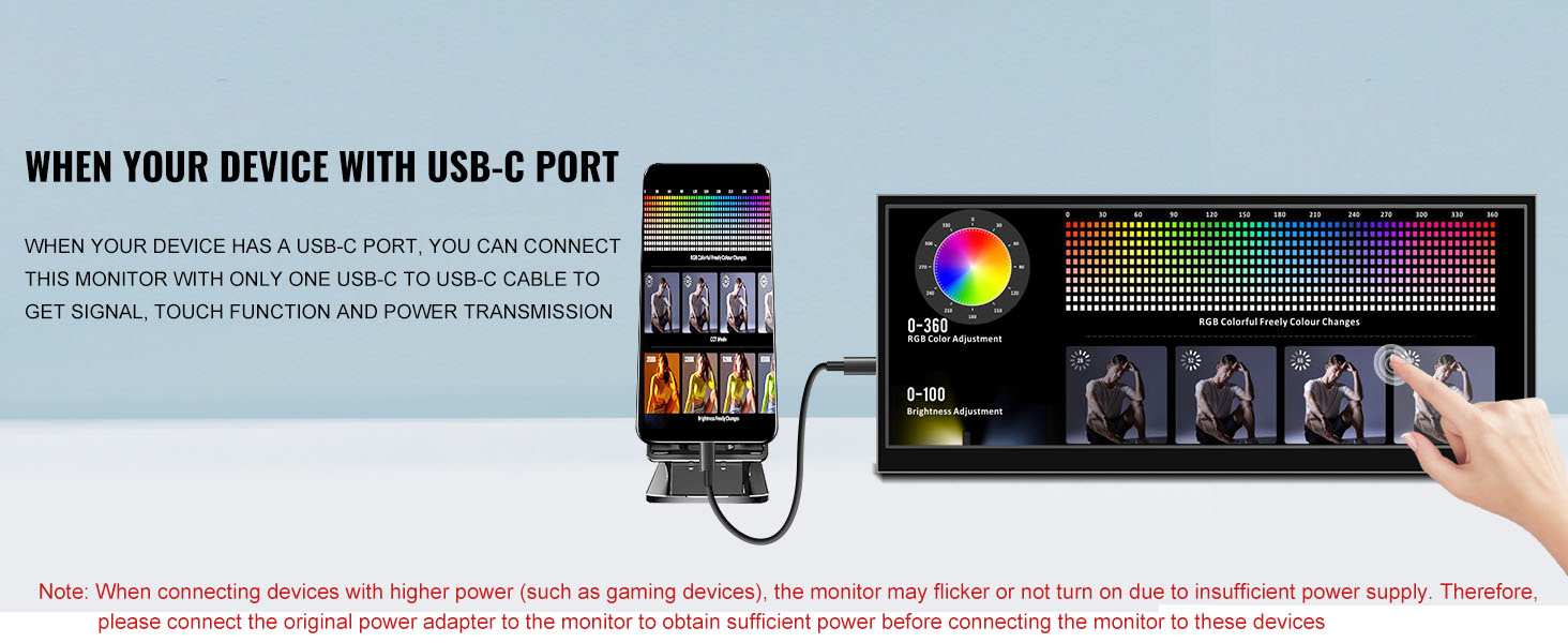 12.3/14.5 inch TouchScreen Monitor HDMI & Type C 1920x720/2.5K IPS Display LCD Bar Computer Temp Display Widescreen 12.3/14.5 inch TouchScreen Monitor HDMI & Type C 1920x720/2.5K IPS Display LCD Bar Computer Temp Display Widescreen