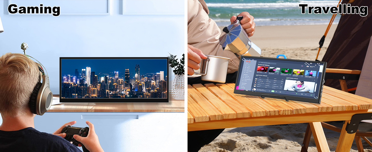 12.3/14.5 inch TouchScreen Monitor HDMI & Type C 1920x720/2.5K IPS Display LCD Bar Computer Temp Display Widescreen 12.3/14.5 inch TouchScreen Monitor HDMI & Type C 1920x720/2.5K IPS Display LCD Bar Computer Temp Display Widescreen