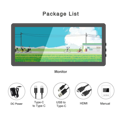 10.3 inch TouchScreen Monitor 1920x720 IPS Display LCD Bar Computer Temp Display Extender Monitor - Image 6