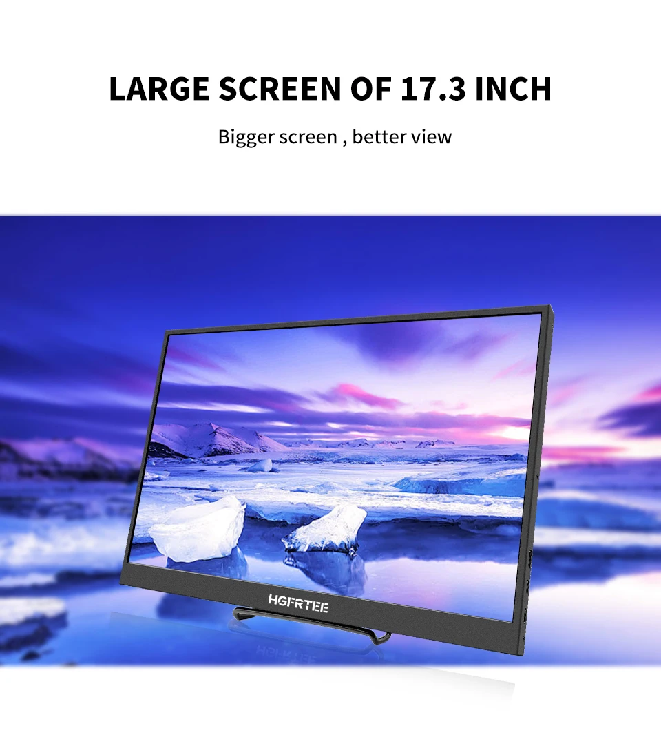 17.3 Inch Mobile Portable Monitor External Screen Game PC Display HDMI-Compatible For Switch Laptop xbox 17.3 Inch Mobile Portable Monitor External Screen Game PC Display HDMI-Compatible For Switch Laptop xbox