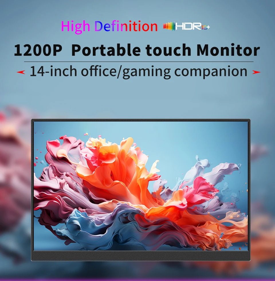 14.1 Inch Touch Screen Portable Monitor 100%sRGB 400cd/m2 Gaming Computer Expand Display For XBox PS4/ 5 Switch Loptop 14.1 Inch Touch Screen Portable Monitor 100%sRGB 400cd/m2 Gaming Computer Expand Display For XBox PS4/ 5 Switch Loptop