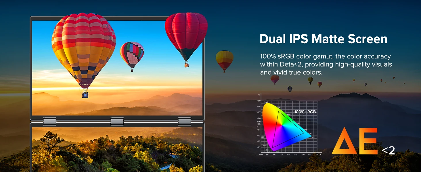 UStation Δ / Delta Plus Stacked Monitor No Drive Required Laptop Dual Screen Folding 18.5