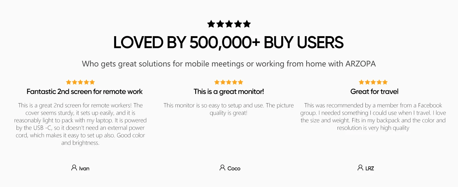 ARZOPA 17.3 FHD Portable Monitor 1080P External Display IPS Screen with USB C mini-HDMI Port for Laptop Mac PC Xbox PS Switch