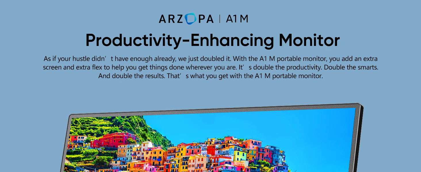 ARZOPA 17.3 FHD Portable Monitor 1080P External Display IPS Screen with USB C mini-HDMI Port for Laptop Mac PC Xbox PS Switch