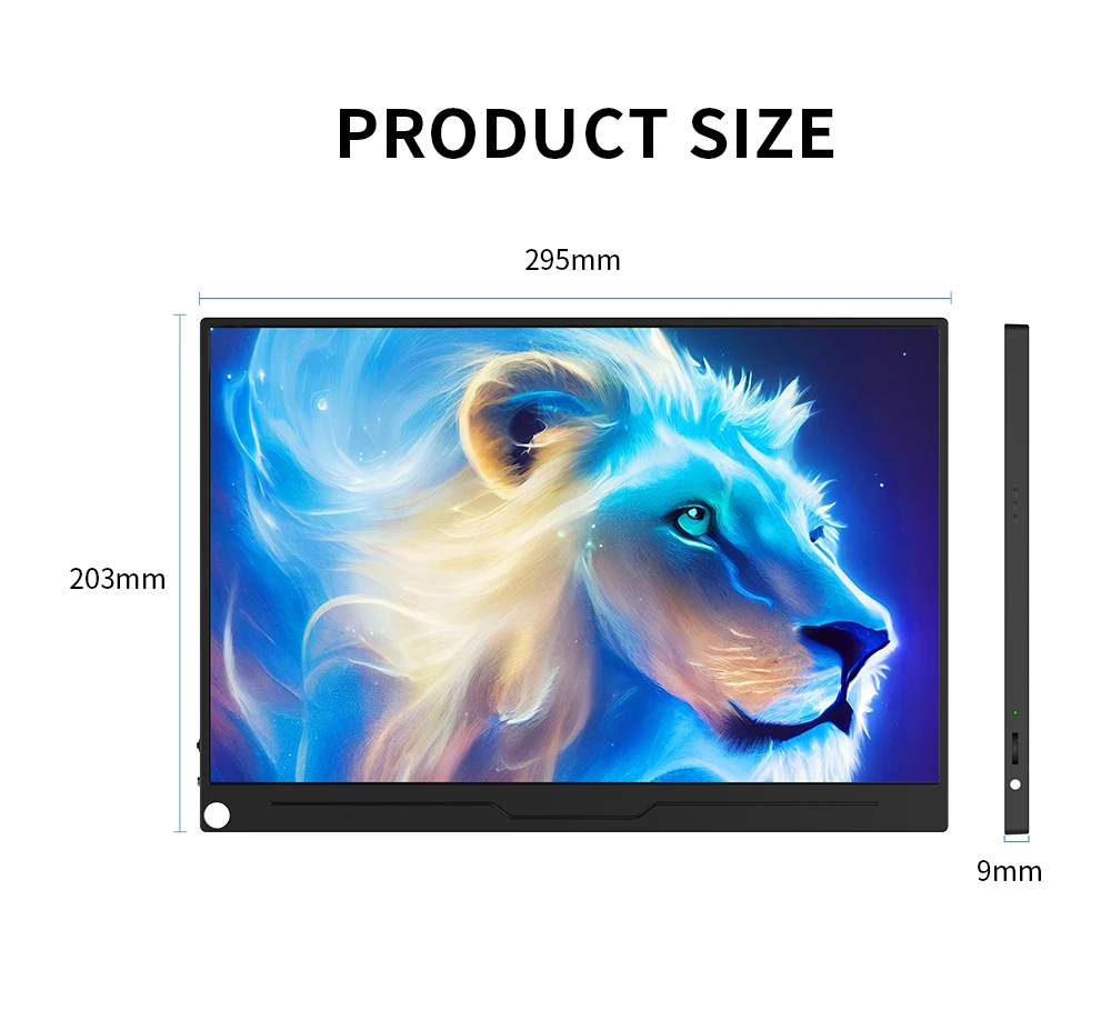 13.3 inch 2560x1600p 2.5K Portable Monitor External Display for Gaming Laptop PS3/PS4 Switch Mini PC Tablet
