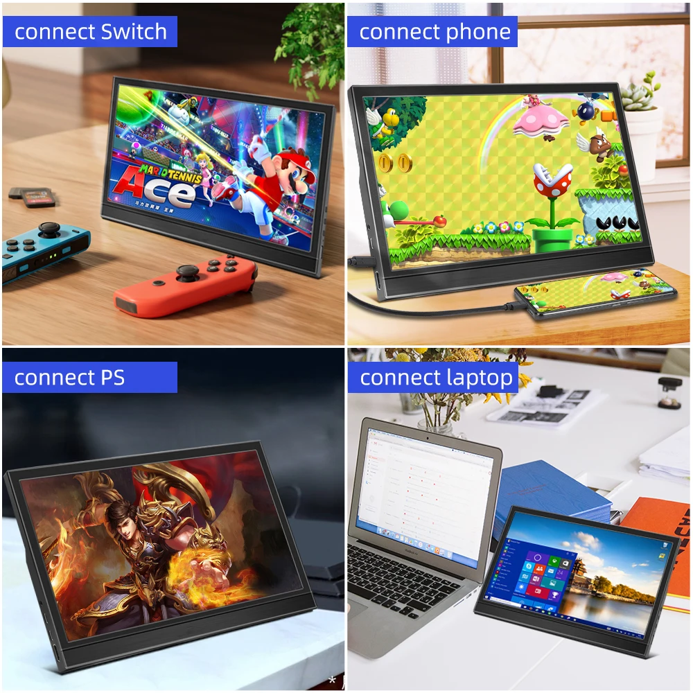 11.6″ Touch Portable Monitor 1366X768 lcd display Laptop second screen Gaming Extended Display For Switch/PS4/Xbox/Raspberry Pi