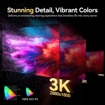 UPERFECT UColor O2 16“ OLED 120Hz Portable Monitor 3K USB C Laptop Monitor w/ 100% DCI-P3 HDMI Computer Gaming Display For Mac - Image 5