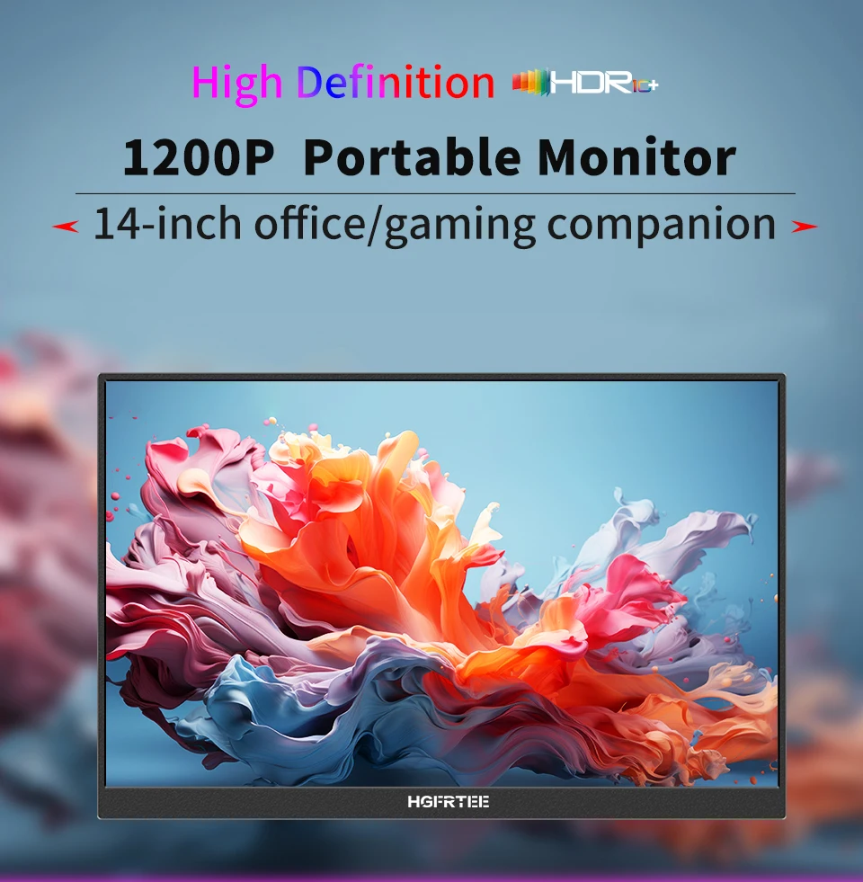 HGFRTEE 14.1inch Mobile Portable Monitor IPS Second Game Screen Extended Display for Laptop with Bracket For xbox/raspberry Pi HGFRTEE 14.1inch Mobile Portable Monitor IPS Second Game Screen Extended Display for Laptop with Bracket For xbox/raspberry Pi