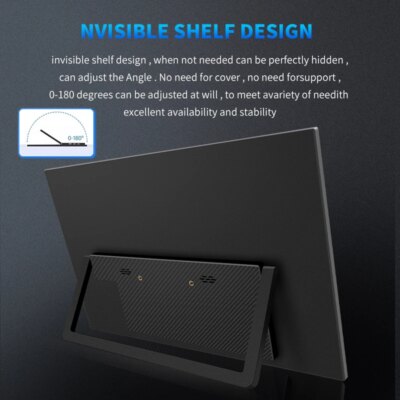 HGFRTEE 15.6inch Portable Monitor FHD-IPS Panel Second Screen for Laptop Gaming Extended Display with Type C HDMI - Image 4