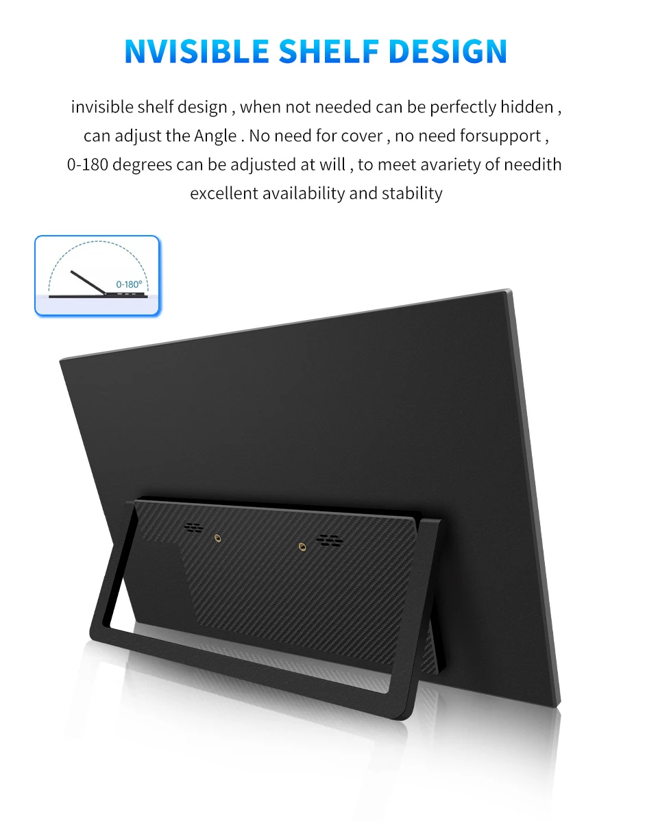 HGFRTEE 15.6inch Portable Monitor FHD-IPS Panel Second Screen for Laptop Gaming Extended Display with Type C HDMI HGFRTEE 15.6inch Portable Monitor FHD-IPS Panel Second Screen for Laptop Gaming Extended Display with Type C HDMI