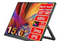 Anmite 15.6-Inch Portable Touch Monitor 1080P HDR 16:9 Low Blue Light For XBox PS4 / 5 Switch Cell Phone PC Loptop Extension
