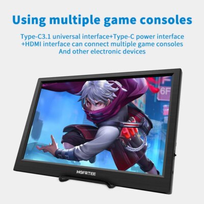 HGFRTEE 11.6inch Portable Monitor Gaming Extended Monitor HDMI-Compatible Laptop second screen For Switch/PS4/Raspberry Pi - Image 2