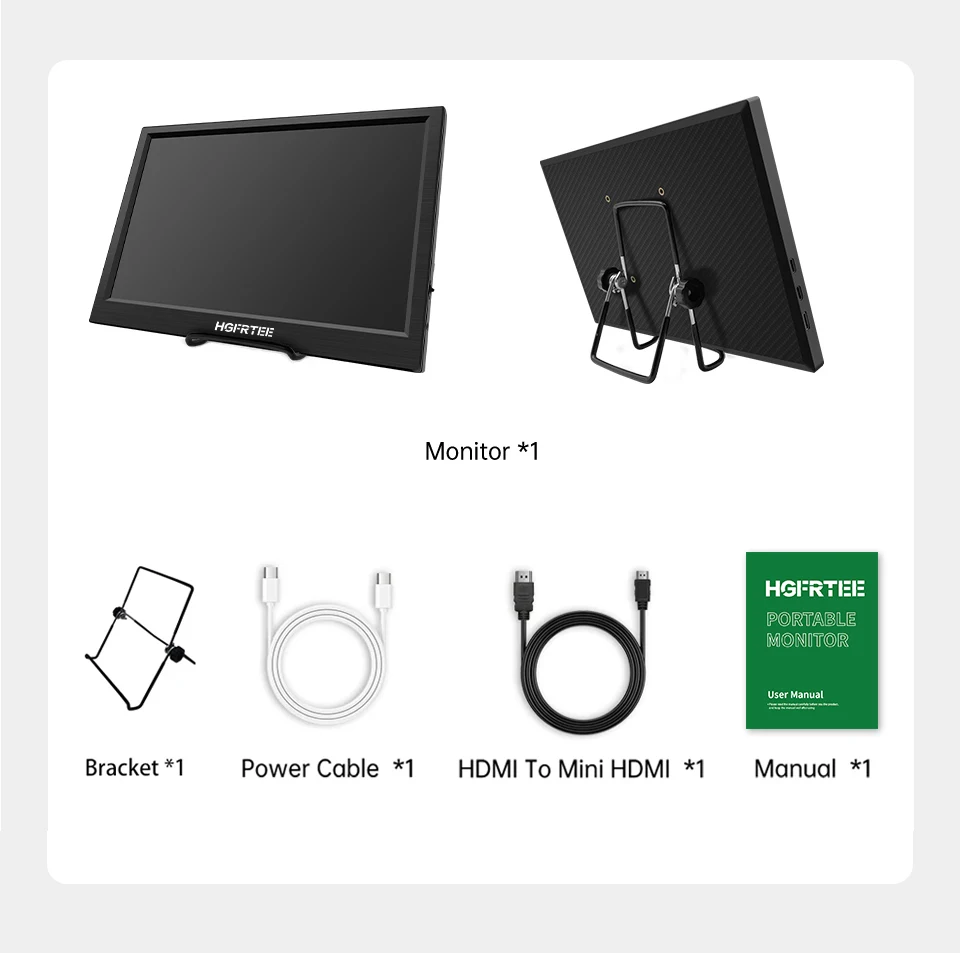 HGFRTEE 11.6inch Portable Monitor Gaming Extended Monitor HDMI-Compatible Laptop second screen For Switch/PS4/Raspberry Pi HGFRTEE 11.6inch Portable Monitor Gaming Extended Monitor HDMI-Compatible Laptop second screen For Switch/PS4/Raspberry Pi