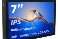 7 Inch Portable Display IPS 1024x600 LCD HDMI-compatible VGA AV Input DC Type C Power In for PC Laptop Camera TV Box DVD Screen