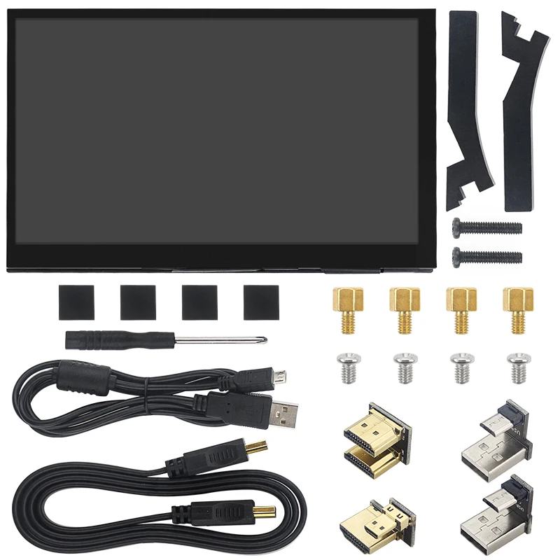 7 Inch Portable Display IPS LCD Capacitive Touch Screen 1024x600 Monitor Optional Speakers for Raspberry Pi 5 4B 3B+ Laptop PC 7 Inch Portable Display IPS LCD Capacitive Touch Screen 1024x600 Monitor Optional Speakers for Raspberry Pi 5 4B 3B+ Laptop PC