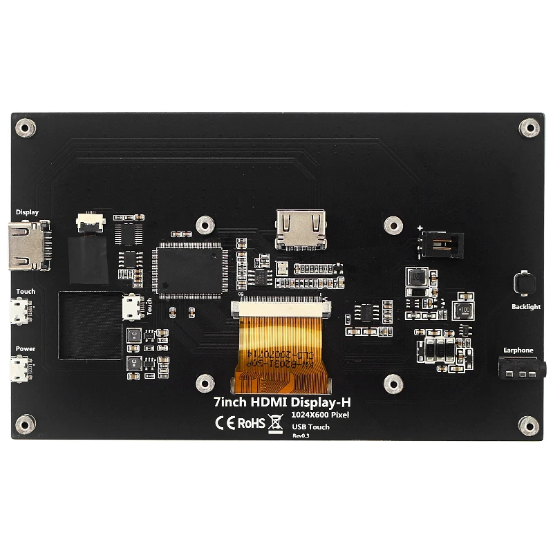 7 Inch Portable Display IPS LCD Capacitive Touch Screen 1024x600 Monitor Optional Speakers for Raspberry Pi 5 4B 3B+ Laptop PC 7 Inch Portable Display IPS LCD Capacitive Touch Screen 1024x600 Monitor Optional Speakers for Raspberry Pi 5 4B 3B+ Laptop PC