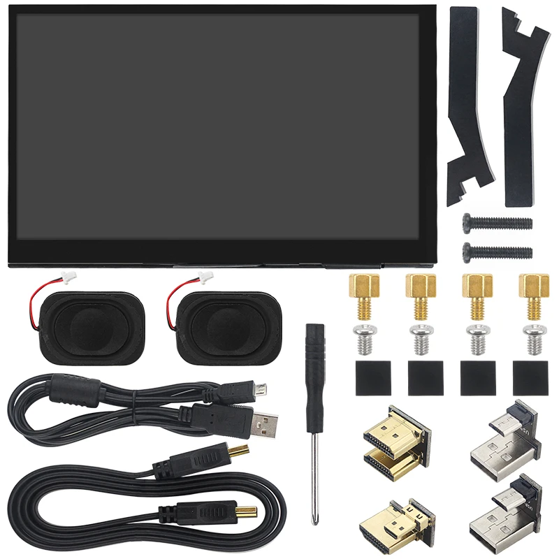 7 Inch Portable Display IPS LCD Capacitive Touch Screen 1024x600 Monitor Optional Speakers for Raspberry Pi 5 4B 3B+ Laptop PC 7 Inch Portable Display IPS LCD Capacitive Touch Screen 1024x600 Monitor Optional Speakers for Raspberry Pi 5 4B 3B+ Laptop PC
