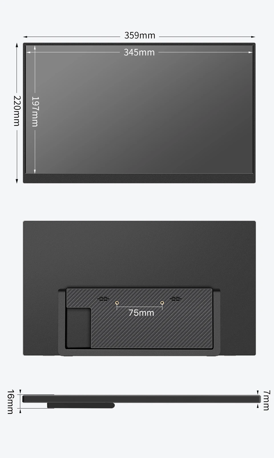 HGFRTEE 15.6 Inch Touch Portable Monitor ADS-IPS 1920*1080P 300cd/m2 Extended Display for Laptop Second Screen XBox PS4/ 5 HGFRTEE 15.6 Inch Touch Portable Monitor ADS-IPS 1920*1080P 300cd/m2 Extended Display for Laptop Second Screen XBox PS4/ 5