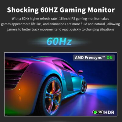HGFRTEE 15.6 Inch Touch Portable Monitor ADS-IPS 1920*1080P 300cd/m2 Extended Display for Laptop Second Screen XBox PS4/ 5 - Image 2