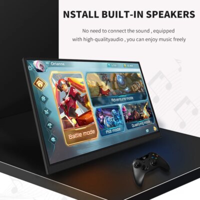 HGFRTEE 15.6 Inch Touch Portable Monitor ADS-IPS 1920*1080P 300cd/m2 Extended Display for Laptop Second Screen XBox PS4/ 5 - Image 4