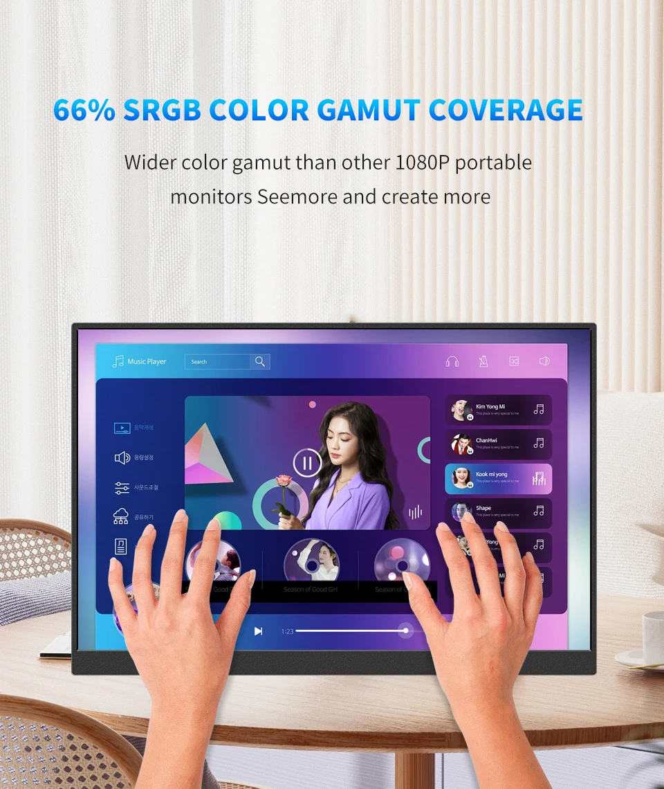 HGFRTEE 15.6 Inch Touch Portable Monitor ADS-IPS 1920*1080P 300cd/m2 Extended Display for Laptop Second Screen XBox PS4/ 5 HGFRTEE 15.6 Inch Touch Portable Monitor ADS-IPS 1920*1080P 300cd/m2 Extended Display for Laptop Second Screen XBox PS4/ 5
