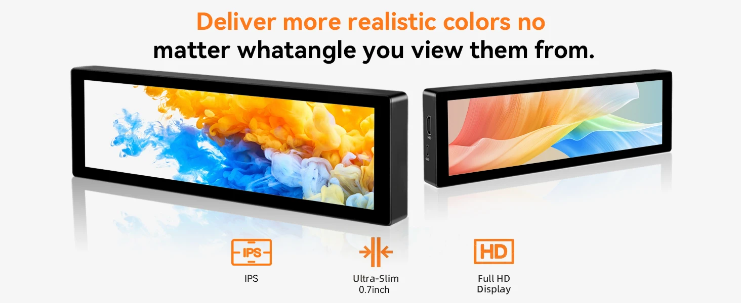 8.8 inch HDMI Touch Long Wide Monitor With Case PC Temperature Display PC Sensor Panel Display Small Extender Monitor 8.8 inch HDMI Touch Long Wide Monitor With Case PC Temperature Display PC Sensor Panel Display Small Extender Monitor