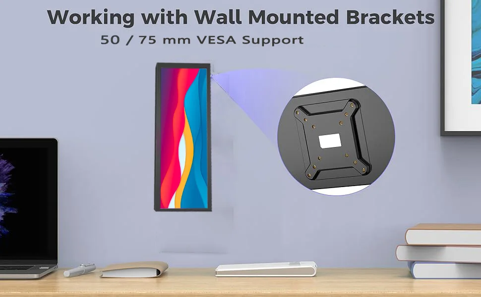 8.8 inch HDMI Touch Long Wide Monitor With Case PC Temperature Display PC Sensor Panel Display Small Extender Monitor 8.8 inch HDMI Touch Long Wide Monitor With Case PC Temperature Display PC Sensor Panel Display Small Extender Monitor