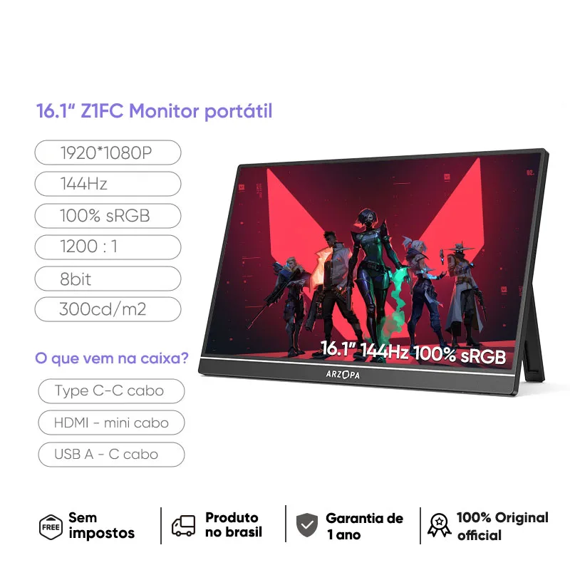 16.1 144Hz 100 sRGB