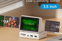 Hagibis 3.5inch IPS Mini Screen AIDA64 Mini PC CPU RAM HDD Data Monitor Display Sub Screen with USB C Hub for Laptop PC MacBook