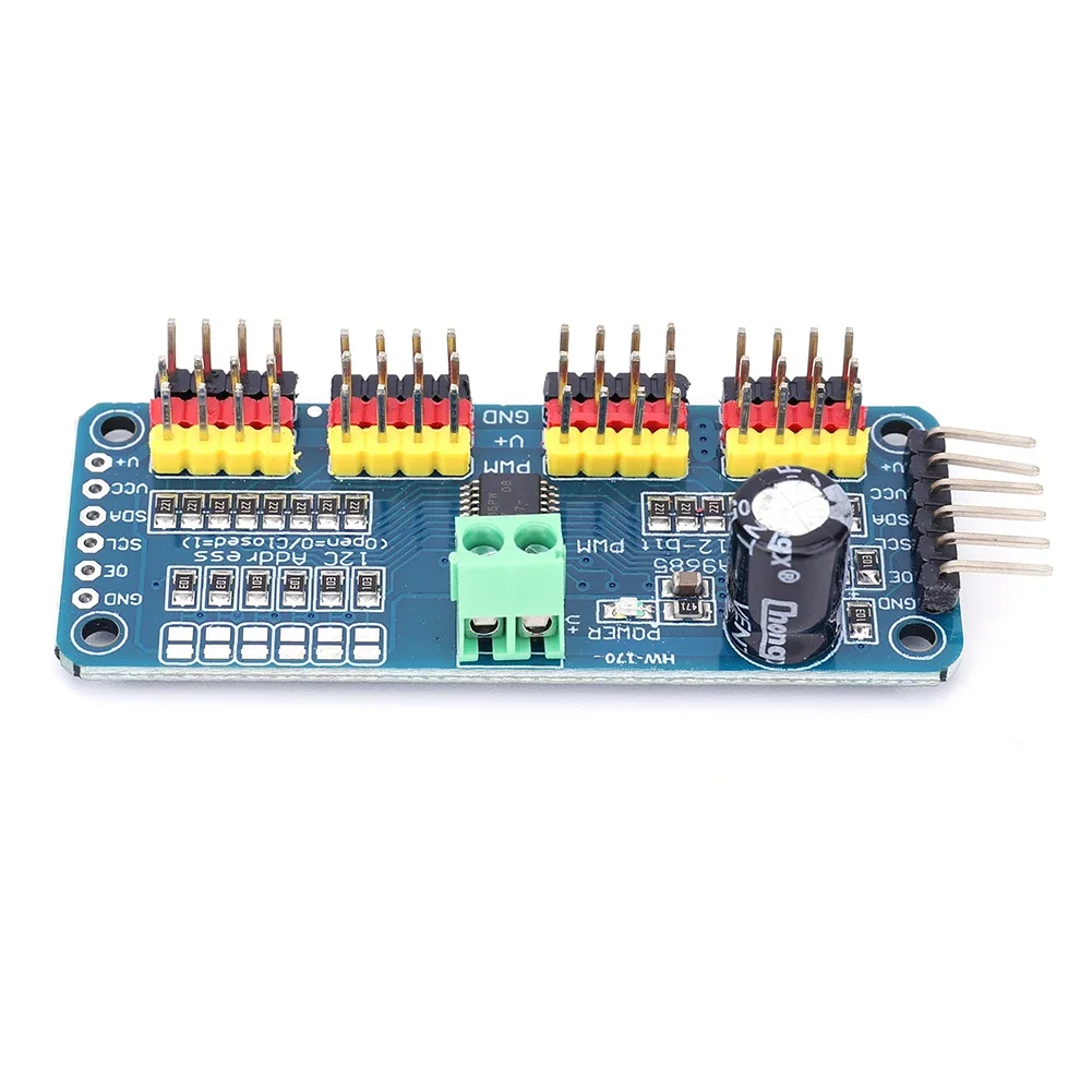 1-10PCS PCA9685 Robot Controller IIC Interface 16 Channel 12-Bit PWM Servo Motor Driver Board for Arduino Robot/ Raspberry Pi