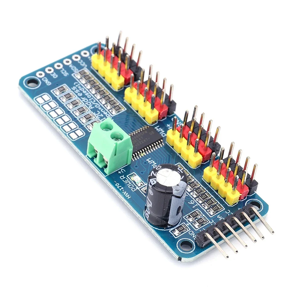 1-10PCS PCA9685 Robot Controller IIC Interface 16 Channel 12-Bit PWM Servo Motor Driver Board for Arduino Robot/ Raspberry Pi