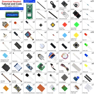 Freenove Ultimate Starter Kit for Raspberry Pi Pico 1 2 W, 767-Page Tutorial, 220 Items, 119 Projects, Python C Java Code - Image 2
