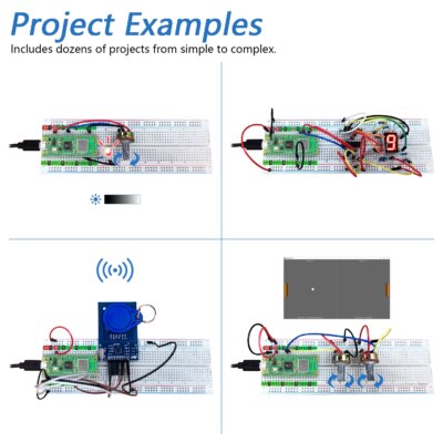 Freenove Ultimate Starter Kit for Raspberry Pi Pico 1 2 W, 767-Page Tutorial, 220 Items, 119 Projects, Python C Java Code - Image 4