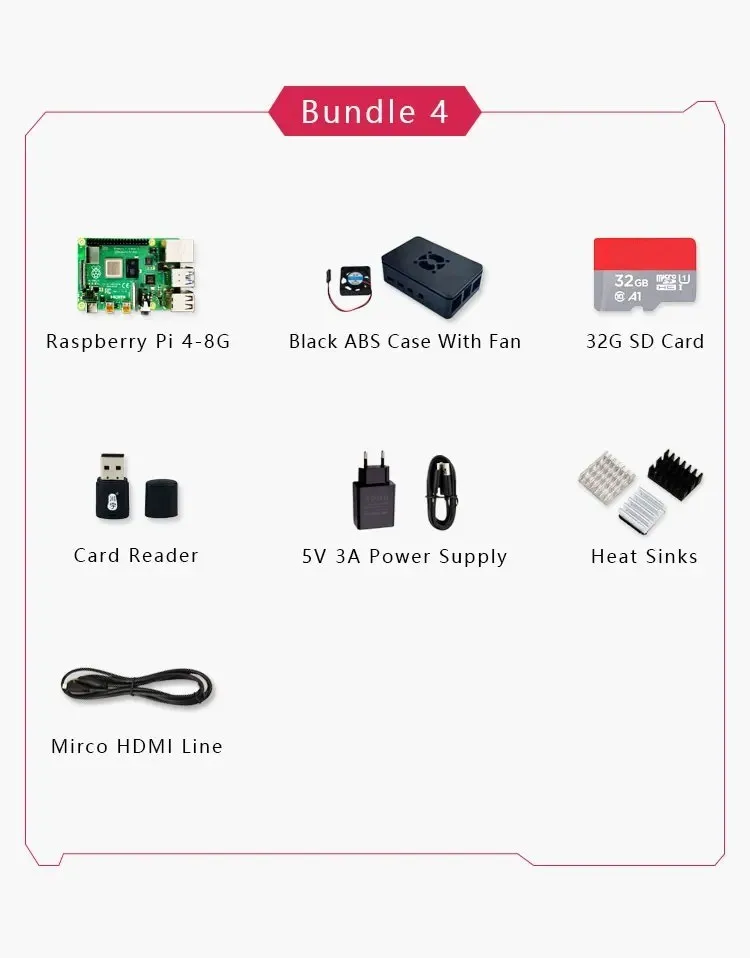 Official Original Raspberry Pi 4 Model B Dev Board Kit RAM 2G 4G 8G 4 Core CPU 1.5Ghz 3 Speeder Than Pi 3B+ Official Original Raspberry Pi 4 Model B Dev Board Kit RAM 2G 4G 8G 4 Core CPU 1.5Ghz 3 Speeder Than Pi 3B+