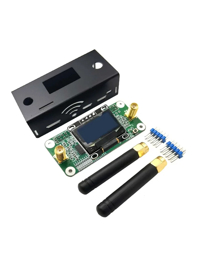 New Version MMDVM HS Dual Duplex Hotspot Board  Support P25 DMR NXDN With OLED 2 Antennas + Case For Raspberry pi Pistar