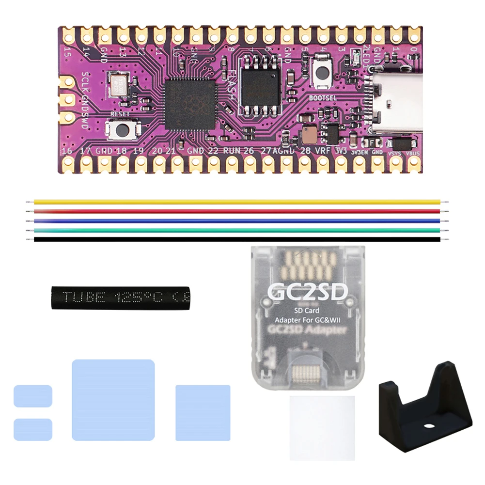 For Raspberry Pi Pico Board Picoboot IPL Replacement Modchip and SD2SP2 Adapter Card Reader For Nintendo GameCube Game Console