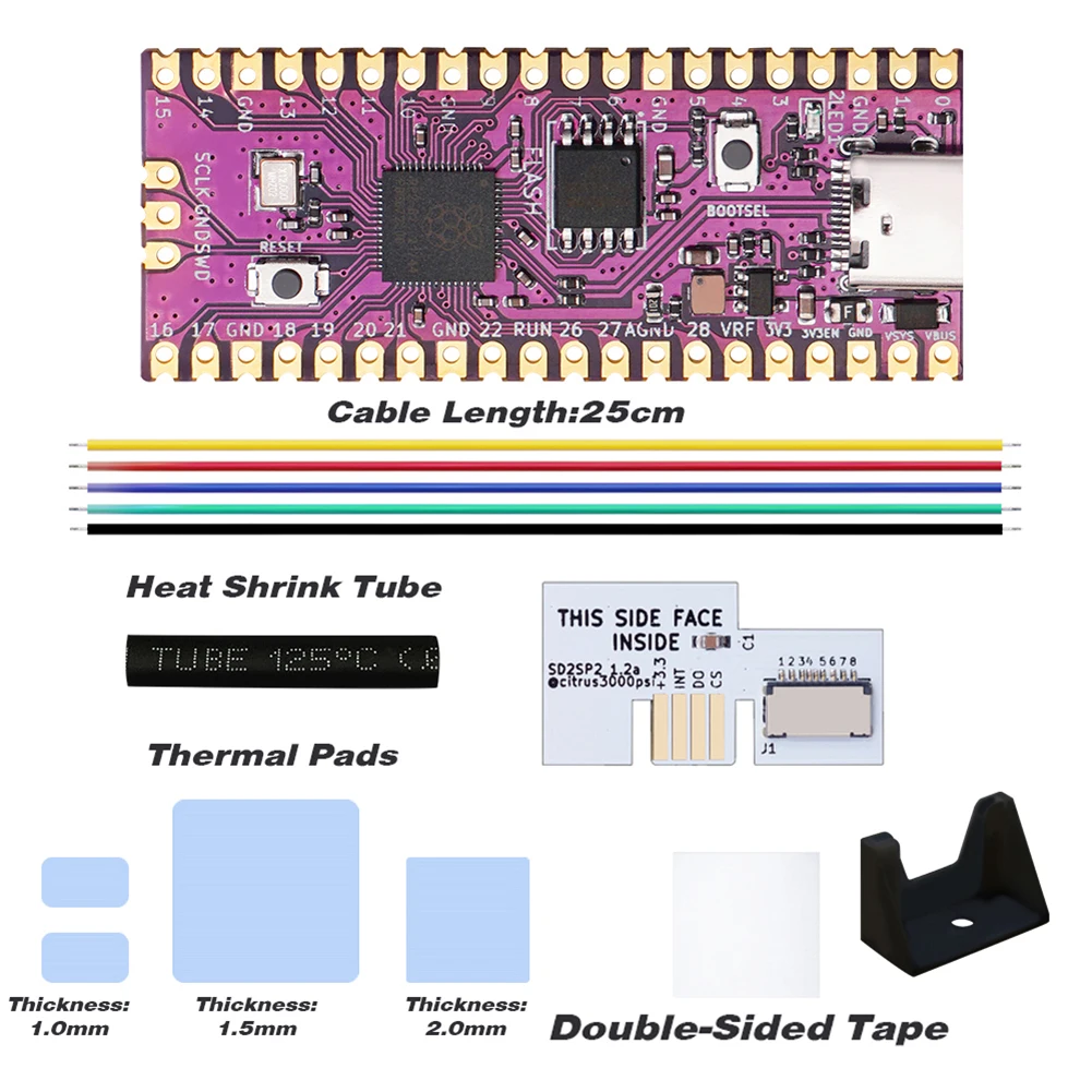 For Raspberry Pi Pico Board Picoboot IPL Replacement Modchip and SD2SP2 Adapter Card Reader For Nintendo GameCube Game Console