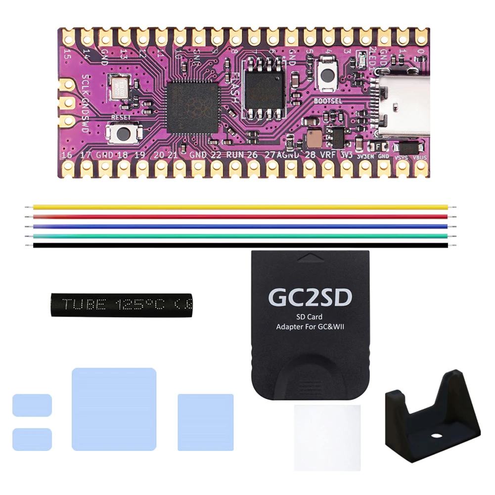 For Raspberry Pi Pico Board Picoboot IPL Replacement Modchip and SD2SP2 Adapter Card Reader For Nintendo GameCube Game Console