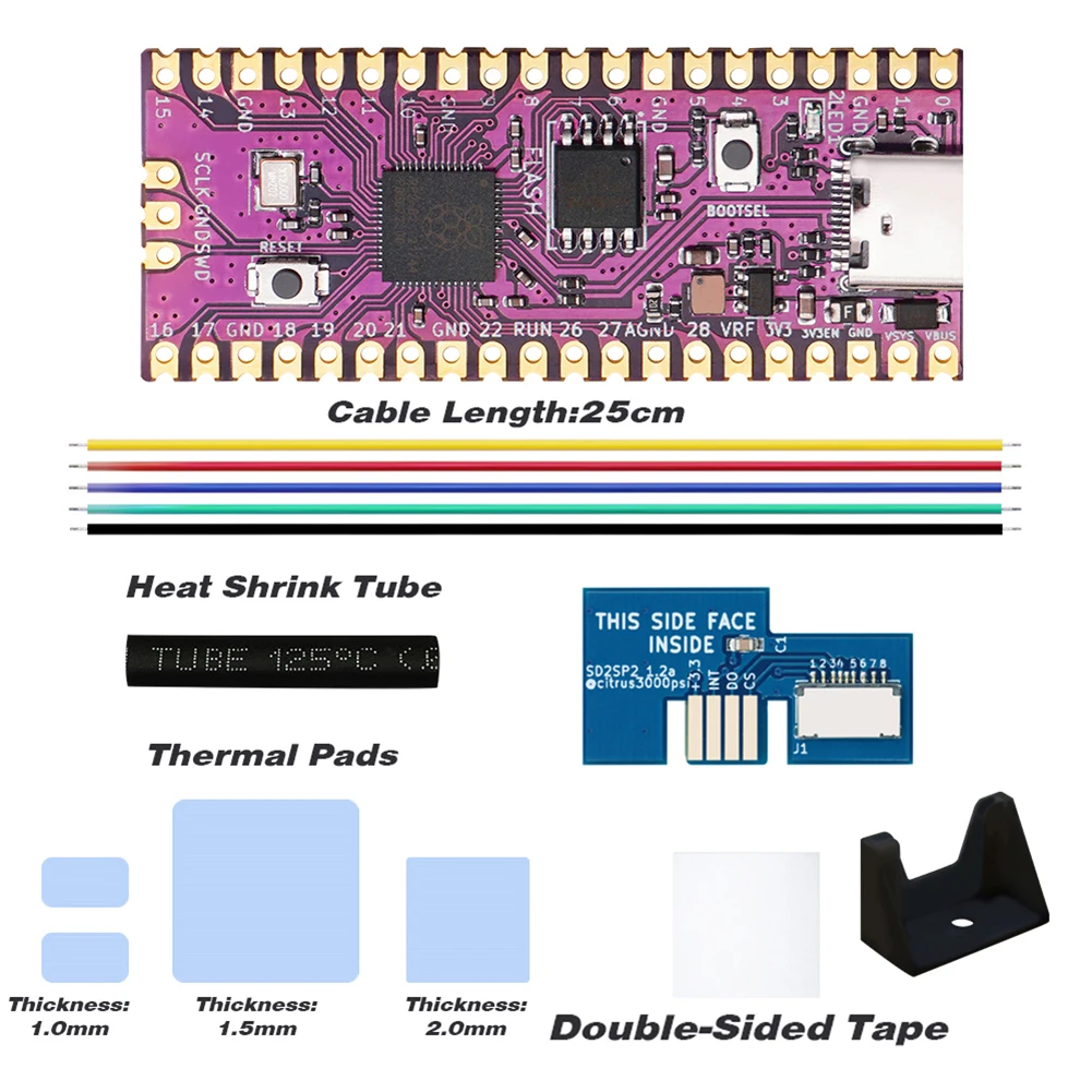 For Raspberry Pi Pico Board Picoboot IPL Replacement Modchip and SD2SP2 Adapter Card Reader For Nintendo GameCube Game Console