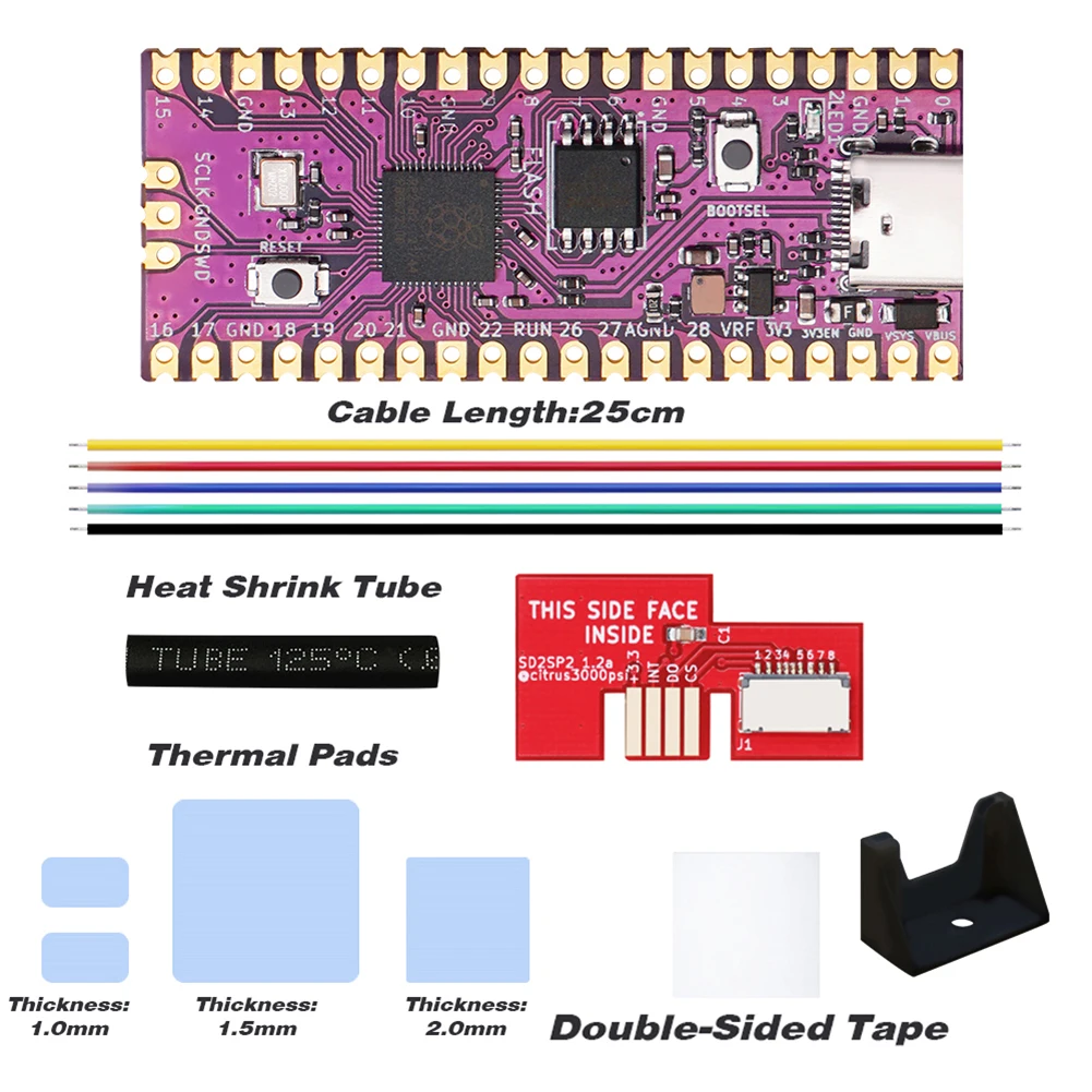 For Raspberry Pi Pico Board Picoboot IPL Replacement Modchip and SD2SP2 Adapter Card Reader For Nintendo GameCube Game Console