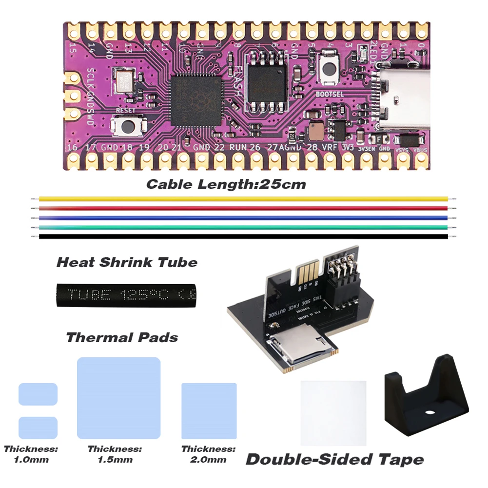 For Raspberry Pi Pico Board Picoboot IPL Replacement Modchip and SD2SP2 Adapter Card Reader For Nintendo GameCube Game Console