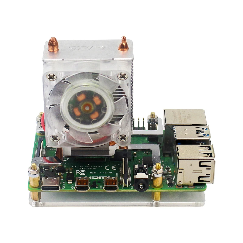 52Pi Raspberry Pi 4 ICE Tower RGB Cooling Fan Copper Tube Cooler Optional Acrylic Case Power Supply for Pi 4B 3B+ 3B 52Pi Raspberry Pi 4 ICE Tower RGB Cooling Fan Copper Tube Cooler Optional Acrylic Case Power Supply for Pi 4B 3B+ 3B
