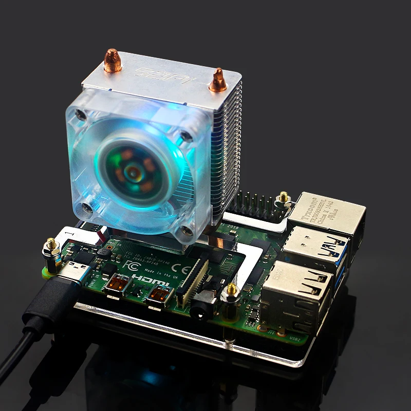 52Pi Raspberry Pi 4 ICE Tower RGB Cooling Fan Copper Tube Cooler Optional Acrylic Case Power Supply for Pi 4B 3B+ 3B 52Pi Raspberry Pi 4 ICE Tower RGB Cooling Fan Copper Tube Cooler Optional Acrylic Case Power Supply for Pi 4B 3B+ 3B