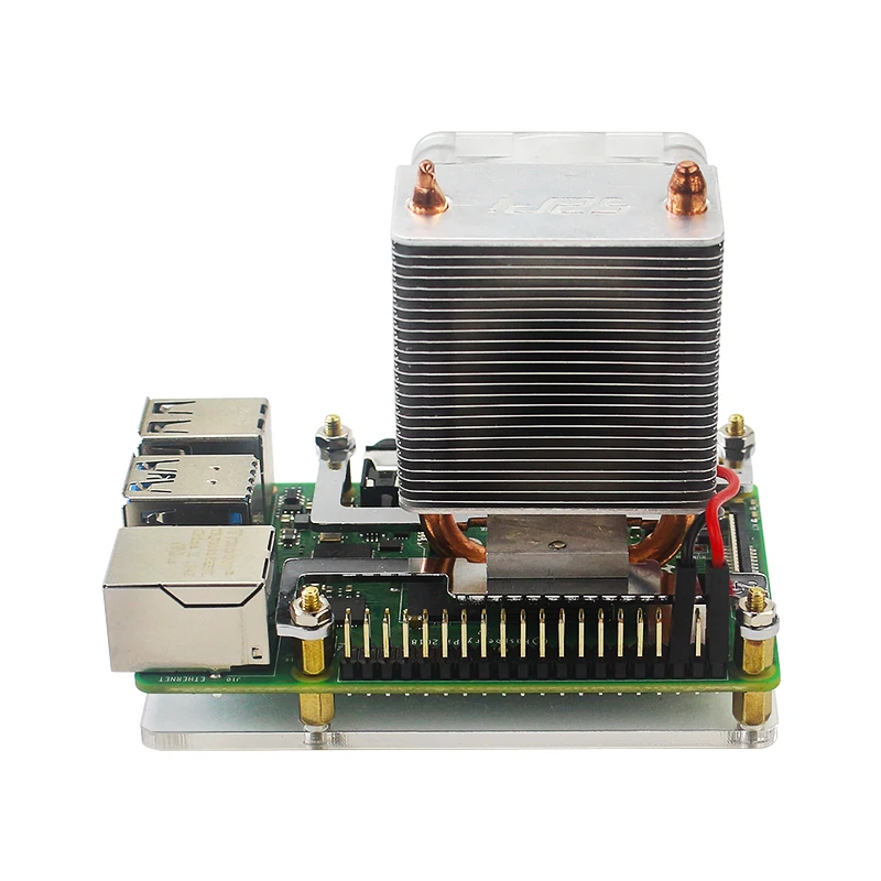 52Pi Raspberry Pi 4 ICE Tower RGB Cooling Fan Copper Tube Cooler Optional Acrylic Case Power Supply for Pi 4B 3B+ 3B 52Pi Raspberry Pi 4 ICE Tower RGB Cooling Fan Copper Tube Cooler Optional Acrylic Case Power Supply for Pi 4B 3B+ 3B