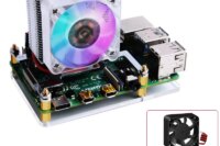 52Pi Raspberry Pi 4 ICE Tower RGB Cooling Fan Copper Tube Cooler Optional Acrylic Case Power Supply for Pi 4B 3B+ 3B